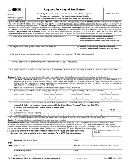4506 form