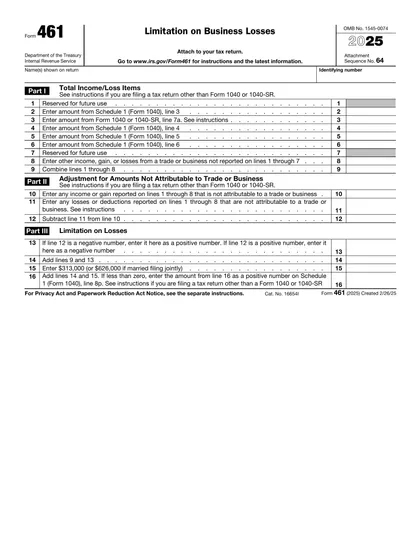 461 form