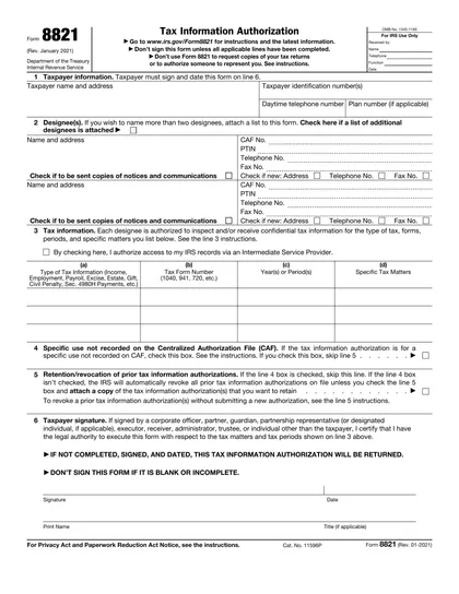 8821 form
