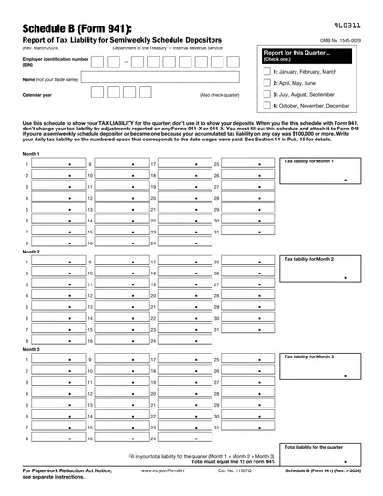 941-schedule-b form
