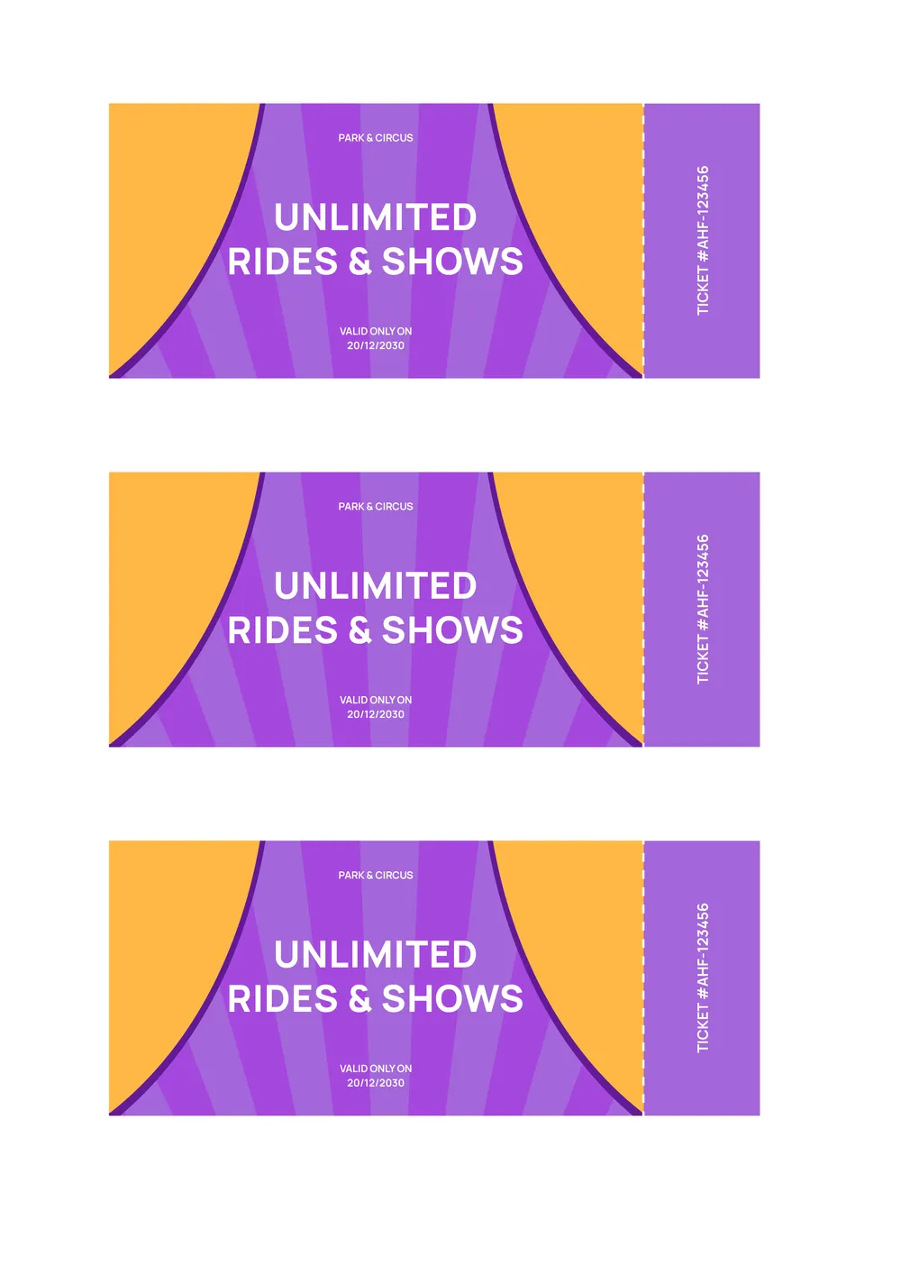 admit-one-ticket form