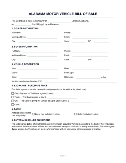 alabama-bill-of-sale form