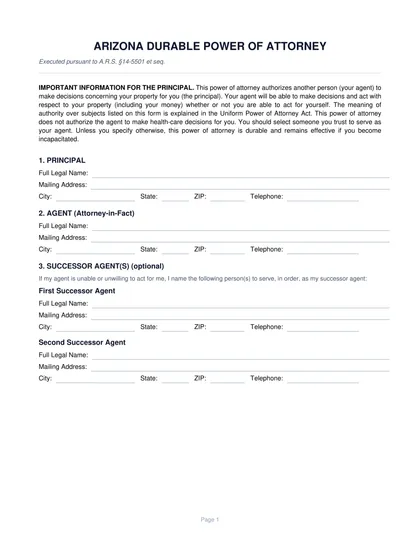 arizona-power-of-attorney form