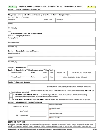 arkansas-bill-of-sale form