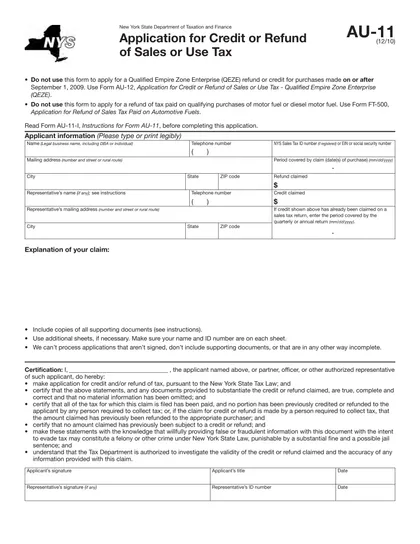 au-11 form