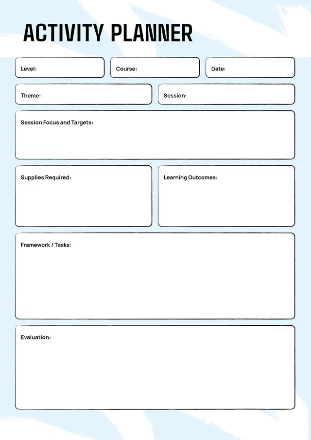 blank lesson plan template