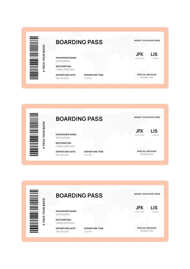 boarding pass template