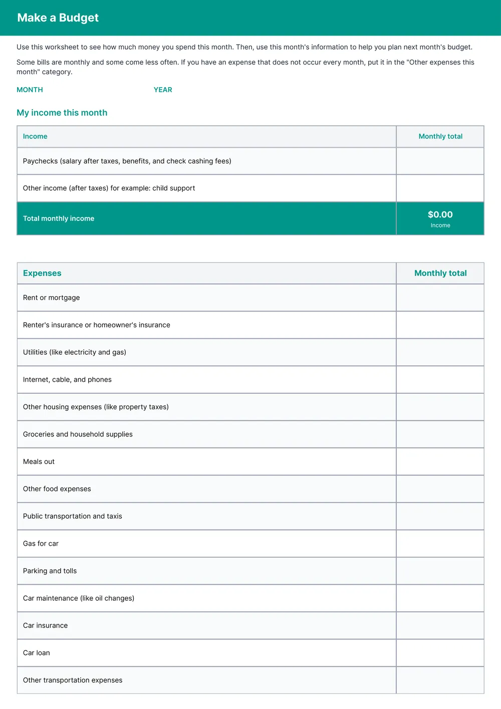budget-report form