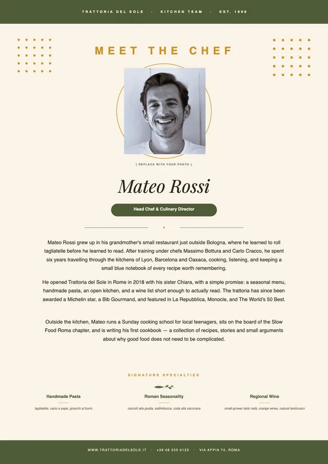 chef-bio form