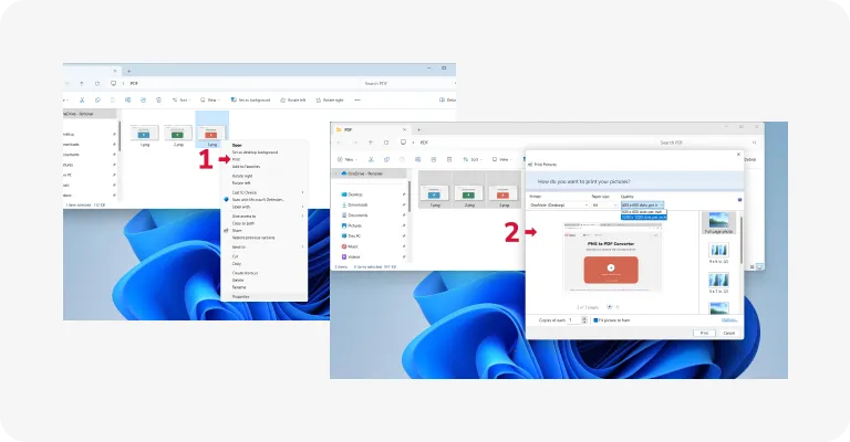 Gabungkan gambar menggunakan Microsoft Print