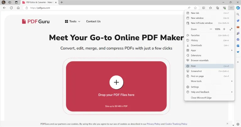 Cara menggabungkan file PDF di Microsoft Edge