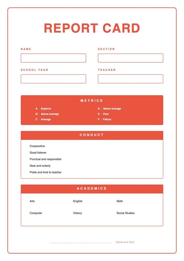coral-school-report-card form