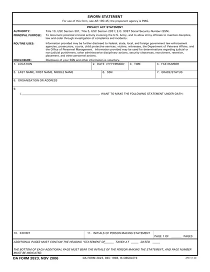 da-2823 form