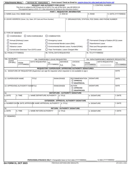 da-31 form