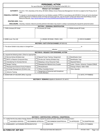 da-4187 form