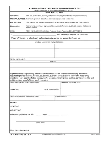da-5840 form
