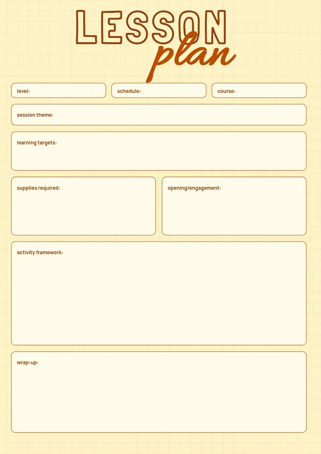 daily lesson plan template