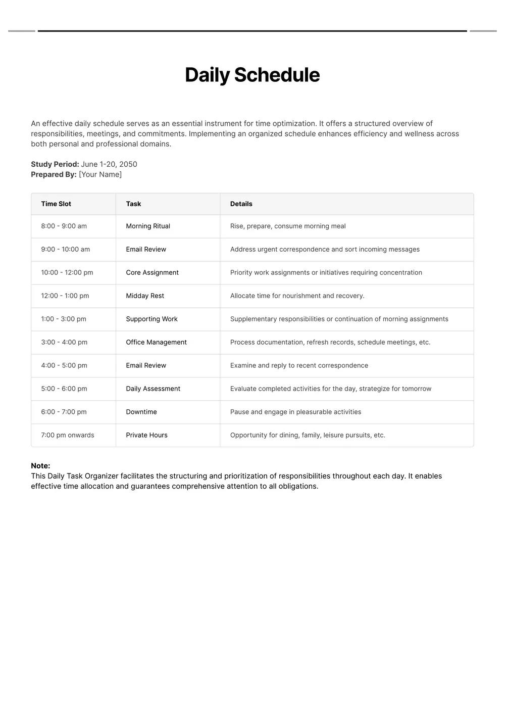 daily-schedule form