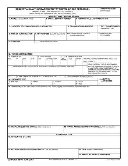dd-1610 form