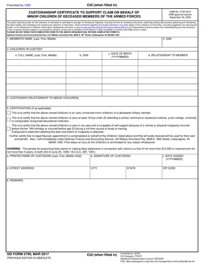 dd-2790 form