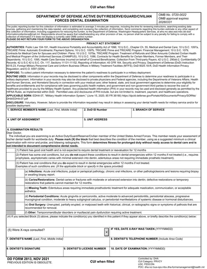 DD Form 2813
