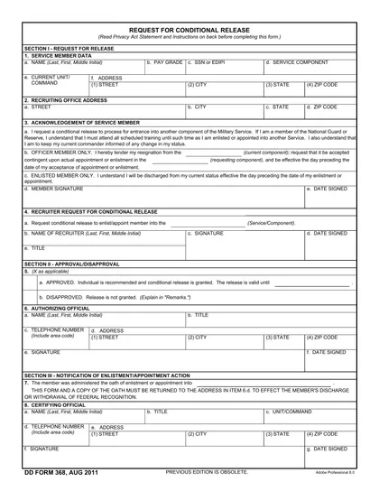 dd-368 form