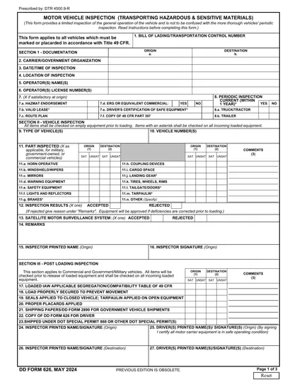 dd-626 form