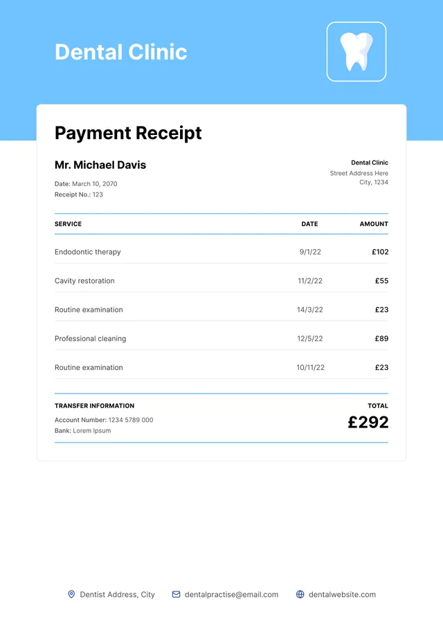 dental-invoice form