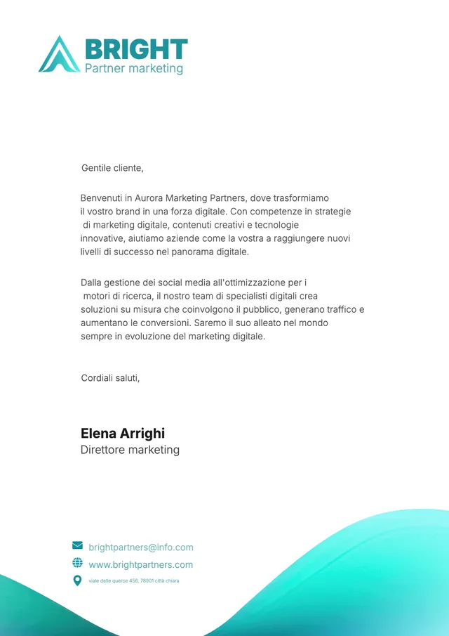 Carta intestata per marketing digitale