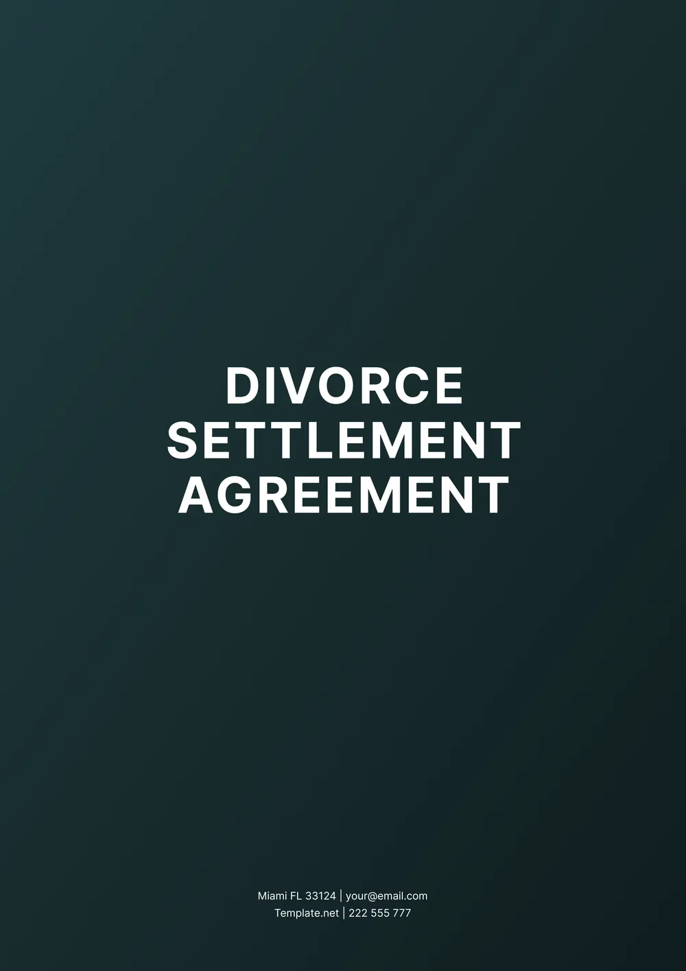 divorce-settlement-agreement form