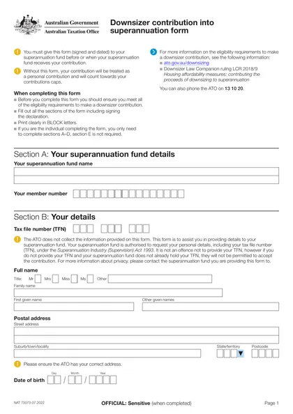 downsizer-contribution form