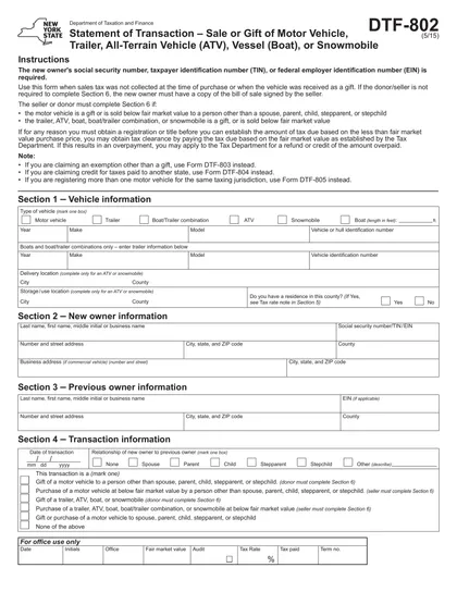 dtf-802 form