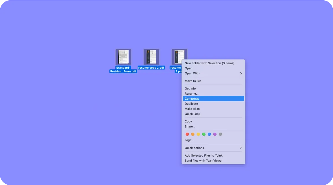 PDFファイルをZIPアーカイブに圧縮する方法