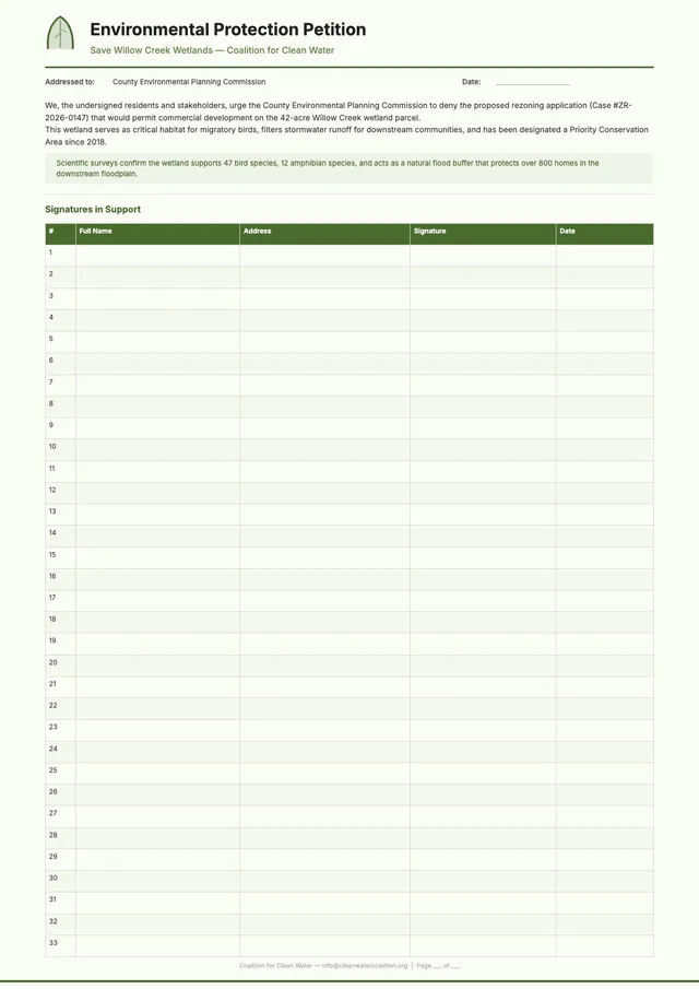 environmental-protection-petition form