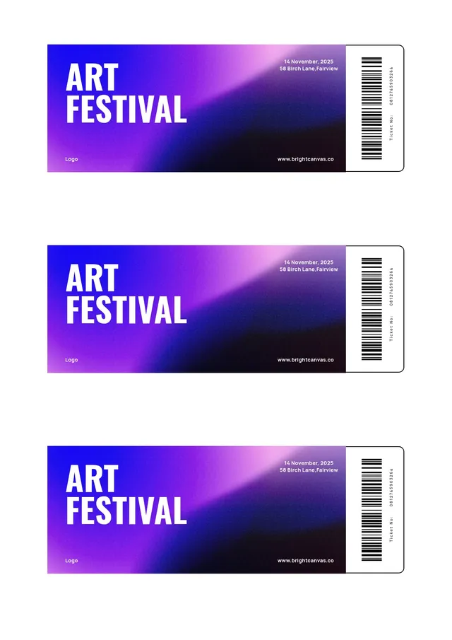 festival ticket template