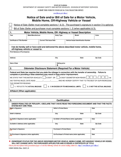 florida-bill-of-sale form