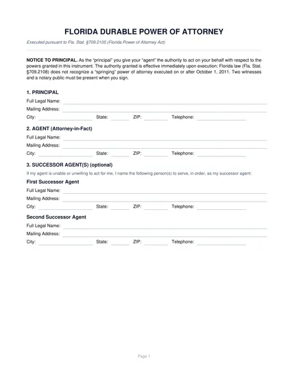 florida-power-of-attorney form
