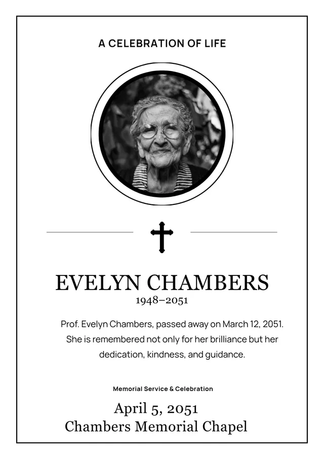 funeral obituary template