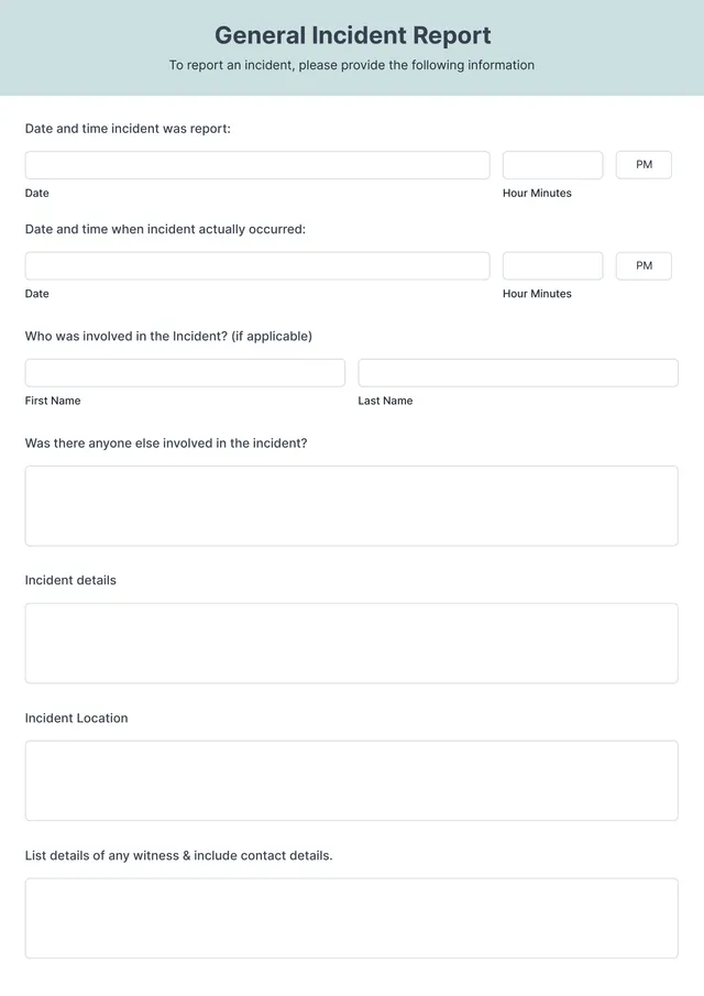 general-incident-report-form form