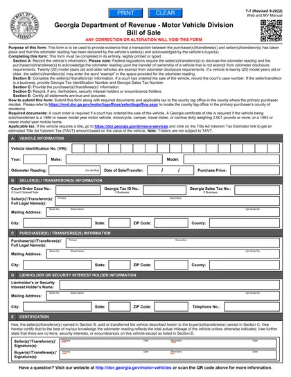 georgia-bill-of-sale form