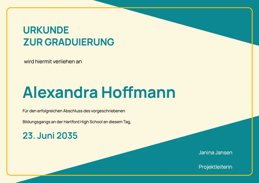 Abschlussurkunde-Vorlage