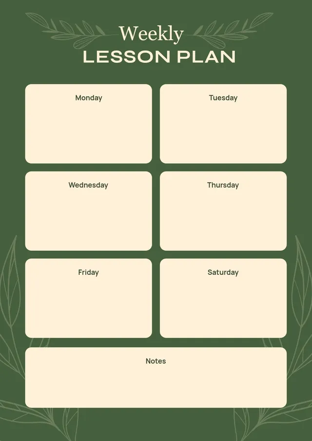 high school lesson plan template