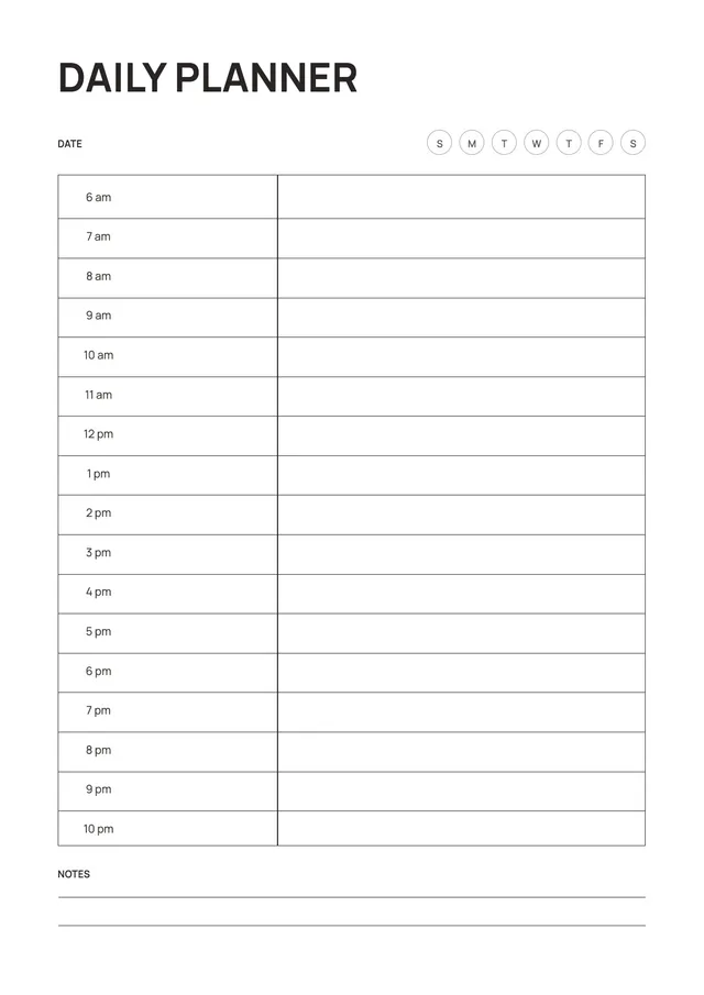 hourly-daily-planner form