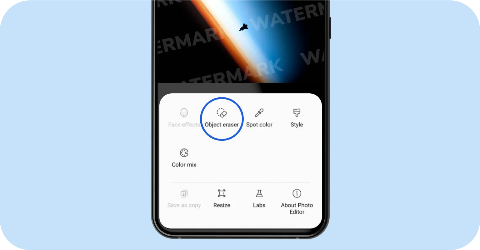How to remove a watermark from a photo on Android