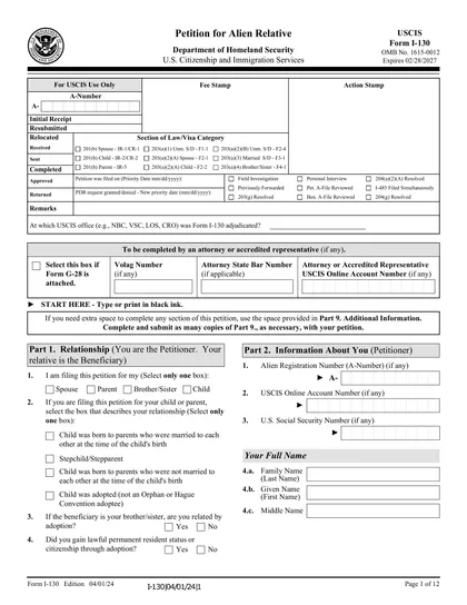 i-130 form