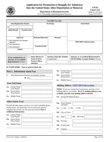 i-212 form