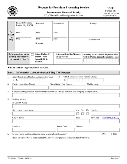 i-907 form