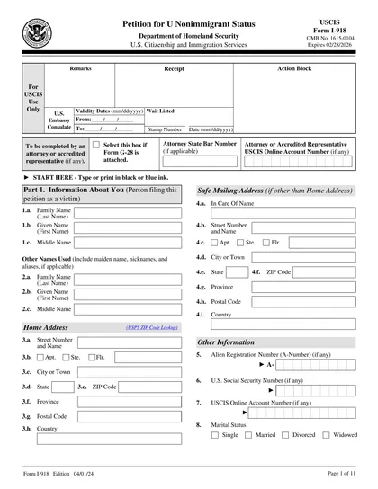 i-918 form