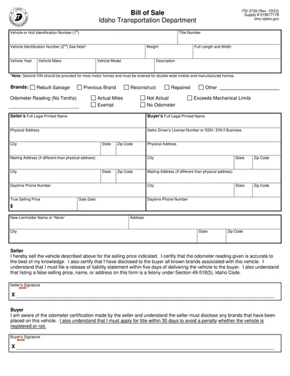 idaho-bill-of-sale form