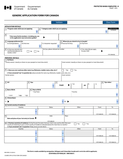 imm-0008 form